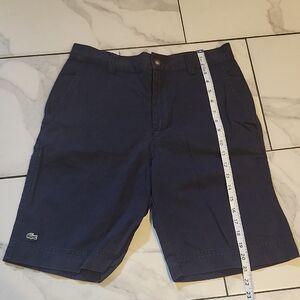 Lacoste Men's Dark Navy Flat Front Chino Shorts